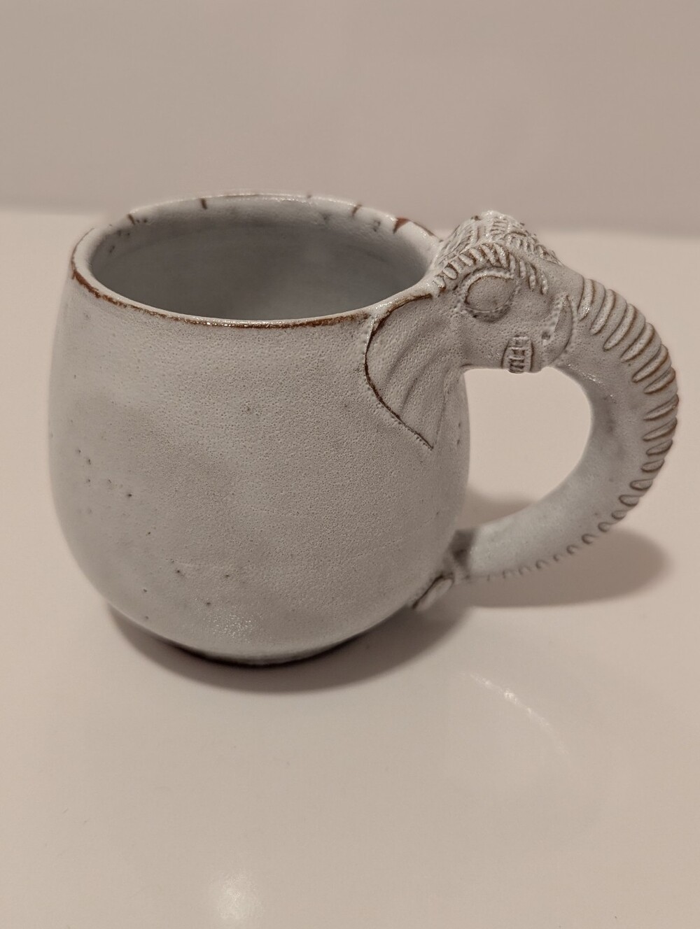 Handcrafted Cambodian Studio Pottery Elephant Mug